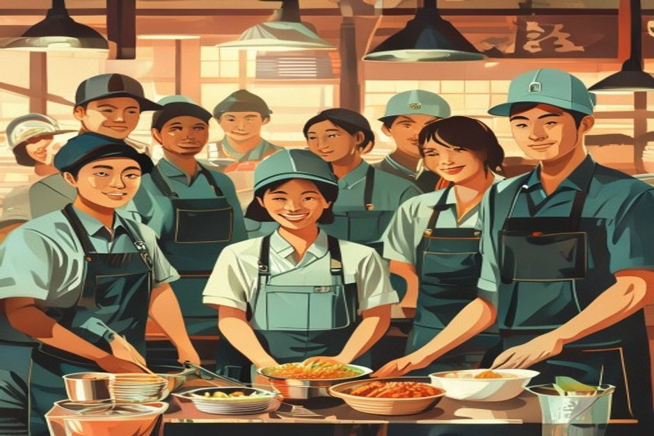 日本の外食業界で活躍する多国籍スタッフ